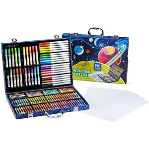 imageCrayola Inspiration Art Case Coloring Set 140pc Space Theme  Art Kit for Kids Crayons Markers Pencils Gift for Boys ampamp Girls Ages 5 6 7 8 Amazon ExclusiveSpace