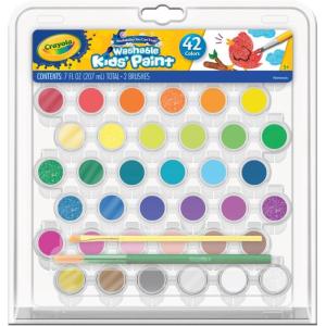 imageCrayola Kids Washable Paint Set 42 Ct Gift for Kids Ages 3 4 5 6 7 AssortedPaint Set