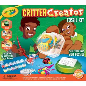 imageCrayola Metallic Clay Art Kit with Paints Fossil Molds Gift for Kids Ages 7 8 9 10