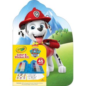 imageCrayola PAW Patrol Art Kit for Kids 45pcs PAW Patrol Coloring Book Pages PAW Patrol Stickers for Kids PAW Patrol Toy Holiday Gift red white black