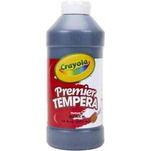 imageCrayola Premier Tempera Paint for Kids  Blue 16oz Kids Classroom Supplies Great for Arts ampamp Crafts Non Toxic Easy Squeeze BottleBlack
