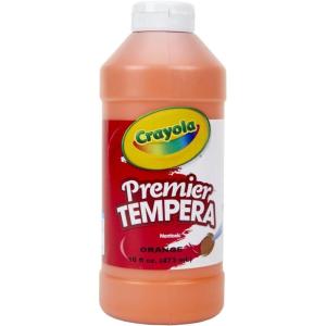 imageCrayola Premier Tempera Paint for Kids  Blue 16oz Kids Classroom Supplies Great for Arts ampamp Crafts Non Toxic Easy Squeeze BottleOrange