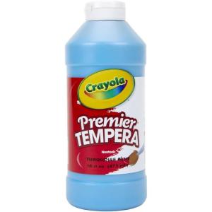 imageCrayola Premier Tempera Paint for Kids  Blue 16oz Kids Classroom Supplies Great for Arts ampamp Crafts Non Toxic Easy Squeeze BottleTurq