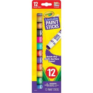 imageCrayola Quick Dry Paint Sticks 12ct Washable Paint Set for Kids Arts ampamp Crafts Supplies MultiSurface Assorted Colors Kids Gifts1 Count Pack of 1