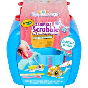imageCrayola Scribble Scrubbie Pets Mega Set 25 pcs Reusable Pet Care Toy Toys for Girls ampamp Boys Gift for Kids Ages 3 4 5Seashell Splash