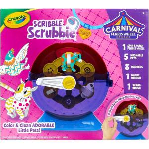 imageCrayola Scribble Scrubbie Safari 2 Pack Animal Toy Set Age 3Spin  Wash Carnival