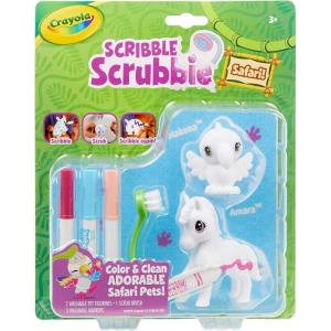 imageCrayola Scribble Scrubbie Safari 2 Pack Animal Toy Set Age 3Zebra and Bird