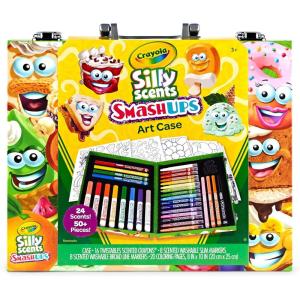 imageCrayola Silly Scents Mini Inspiration Art Case Scented Crayons ampamp Markers Set Art Kit for Kids Coloring Supplies Travel Gifts for Kids Ages 4