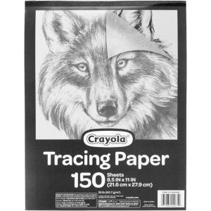 imageCrayola Tracing Paper 8 12 X 11 Transparent Vellum Paper for Tracing Pads 150 Sheets Amazon ExclusivePaper