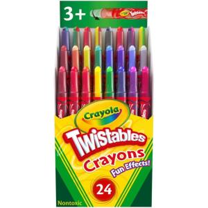 imageCrayola Twistables Crayons for Kids 24ct Essential School Supplies for Girls ampamp Boys Toddler Coloring Less Mess Back to School Gifts for Kids24 Count Pack of 1
