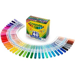 imageCrayola Ultra Clean Fine Line Washable Markers for School 40ct Colored Markers for Kids Coloring Book Art Supplies Back to School Supplies for TeachersMarkers