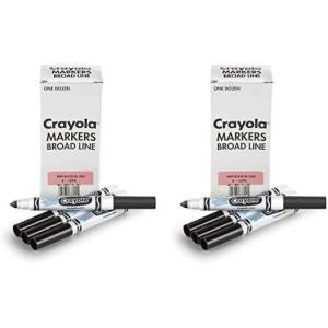 imageCrayola Washable Markers for Kids  Black 12ct Bulk Broad Line Markers for School Classroom Essentials Teacher Classroom Must Haves for Elementary SchoolBlack