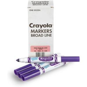 imageCrayola Washable Markers for Kids  Black 12ct Bulk Broad Line Markers for School Classroom Essentials Teacher Classroom Must Haves for Elementary SchoolViolet