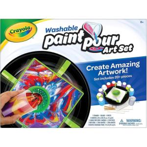 imageCrayola Washable Paint Pour Set 20pc Paint Set Gift for Kids 8 9 10 11