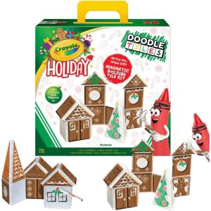 imageCreateOn Crayola PaintOn Holiday Magnetic Tiles Magnetic Kids Building Toys STEM Learning Travel Toys for Boys and Girls 18Piece SetGingerbread House