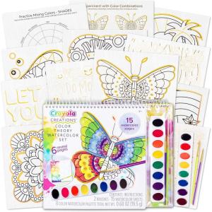 imageFashion Angels Crayola Creations Color Theory Watercolor Set Paint Set with Brushes ampamp Watercolor Sheets Ideal Arts ampamp Crafts Activity for Kids