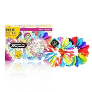 imageinvisibobble Kids Sprunchie Spiral Hair Ring  Crayola Edition  2 Pack  Scrunchie Elastic Hair Ties Hair Accessories for Women Girls and Teens  Stylish Bracelet