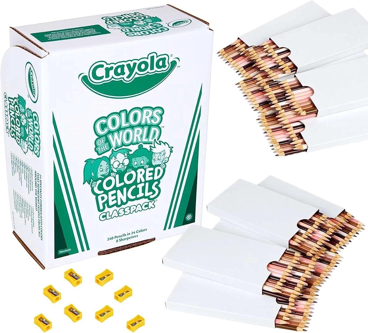 imageCrayola Colors of the World Skin Tone Colored Pencils Classpack 240ct Bulk Colored Pencils for Classrooms Teacher Supplies Gifts