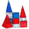 imageCreateOn Crayola Magnetic Tiles Building Set for Kids Magnetic Toys for Kids Travel Toys Classroom Sensory Toy Blocks STEM ampamp Montessori Tools for Boys ampamp Girls Ages 3 14Piece Set GlitterRed  White and Blue