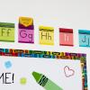 imageEureka 847818 Crayola Crayons Mini Alphabet Bulletin Board Set for Teachers and Classrooms Multicolor 31pcs