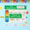 imageEureka Crayola Colors and Shapes Classroom Calendar Bulletin Board Set for Teachers 28 Pieces