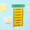 imageEureka Crayola Colors and Shapes Classroom Calendar Bulletin Board Set for Teachers 28 Pieces