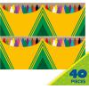 imageEureka Crayola Crayons SelfAdhesive Student Name Tags for Teachers 275quot x 225quot 40 PiecesCrayola