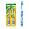 imageGUM Crayola Marker Childrens Toothbrush Soft Bristled Kids Toothbrush Set Age 3 Suction Cup Base 3 Count3 Count