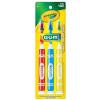 imageGUM Crayola Marker Childrens Toothbrush Soft Bristled Kids Toothbrush Set Age 3 Suction Cup Base 3 Count3 Count