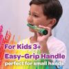 imageGUM Crayola Power Toothbrush for Kids Extra Soft Bristled Toddler Toothbrushes Travel Cap  Suction Cup Base Batteries Included 1 Count1 Count