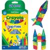 imageCreateOn Crayola Mini Magnetic PIPTiles Bold Colors  Building Set for Kids Magnetic Building Toys for Kids STEM Travel Toys for Boys and Girls Ages 3 24Piece Set BoldBold
