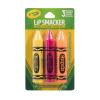 imageLip Smacker Crayola Crayon Stackable Flavored Clear Lip Balm Blue  Moisturizing SoothingBanana Mania  Pink Sherbert  Outrageous Orange