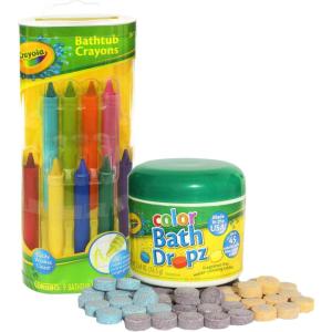 imageCrayola Bathtub Crayons with Crayola Color Bath Drops 60 tablets