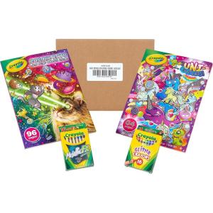 imageCrayola UniCreatures ampamp Cosmic Cats Coloring Book Set  2 Pack 96pgs Animal Sticker Sheet Metallic Crayons ampamp Glitter CrayonsUniCreatures and Cosmic Cats