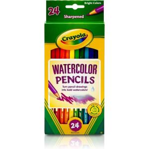 imageCrayola Watercolor Colored Pencils 24ct Watercolor Paint Alternative Watercolor Pencil Set for Kids Art Supplies Gift for Kids 31 Count Pack of 1