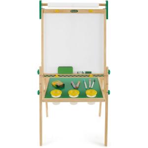 imageCrayola Wooden Art Easel for Kids 2in1 Dry Erase Board ampamp Chalkboard Gifts for Toddlers Ages 3 4 5Wooden Easel