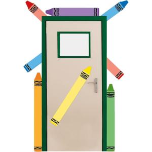 imageEureka Crayola Crayons Door Window and Bulletin Board GoAround Classroom Decorations for Teachers 12 Pieces