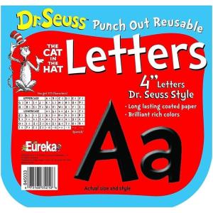 imageEureka Crayola Letter Number Punctuation Mark and Symbol Classroom Decorations for Teachers 4quot H 178 Pieces RedBlack Cat in the Hat
