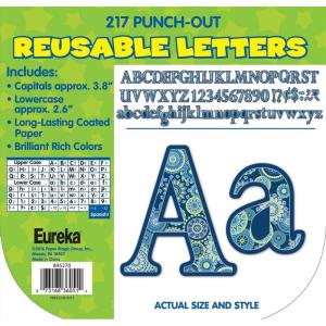 imageEureka Crayola Letter Number Punctuation Mark and Symbol Classroom Decorations for Teachers 4quot H 178 Pieces RedBlue Paisley