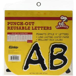 imageEureka Crayola Letter Number Punctuation Mark and Symbol Classroom Decorations for Teachers 4quot H 178 Pieces RedClassic Peanuts