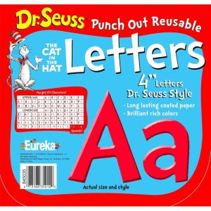 imageEureka Crayola Letter Number Punctuation Mark and Symbol Classroom Decorations for Teachers 4quot H 178 Pieces RedRed Cat in the Hat