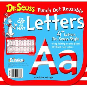 imageEureka Crayola Letter Number Punctuation Mark and Symbol Classroom Decorations for Teachers 4quot H 178 Pieces RedWhite Cat in the Hat