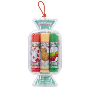 imageLip Smacker Crayola Crayon Stackable Flavored Clear Lip Balm Blue  Moisturizing SoothingCandy Cane  Caramel  Candy Apple