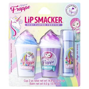 imageLip Smacker Crayola Crayon Stackable Flavored Clear Lip Balm Blue  Moisturizing SoothingUnicorn Delight  Mermaid Magic