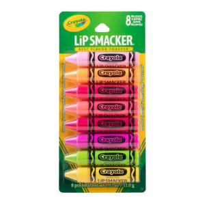 imageLip Smacker Crayola Lip Balm Party Pack  8 Moisturizing Lip Balms Cotton Candy Orange Sherbert Watermelon Berry Apple Banana Hydrating ampamp Protecting  CrueltyFreeCrayola