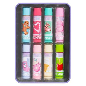 imageLip Smacker Crayola Lip Balm Party Pack  8 Moisturizing Lip Balms Cotton Candy Orange Sherbert Watermelon Berry Apple Banana Hydrating ampamp Protecting  CrueltyFreeHoliday Lip Tin