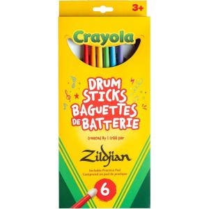 imageZildjian Crayola Kids Drumsticks 6 Pack with Pad