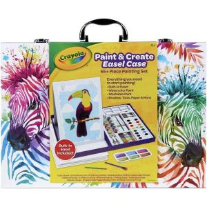 imageCrayola Table Top Easel ampamp Art Kit 65pcs Kids Painting Set Arts ampamp Crafts Kit Gifts for Ages 4