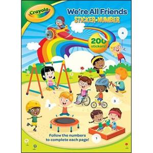 imageCrayola Were All Friends Sticker by Number Activity Book Over 200 stickers and 64 Kids Activity Pages Ages 48
