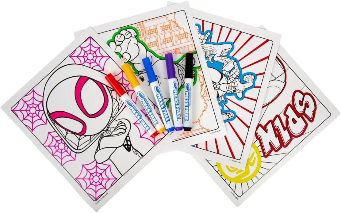 imageCrayola Color Wonder Spidey and His Amazing Friends Coloring Kit Neon Art Supplies Mess Free Coloring Set for Toddlers Spiderman Gift for Kids Ages 3Neon Box Set